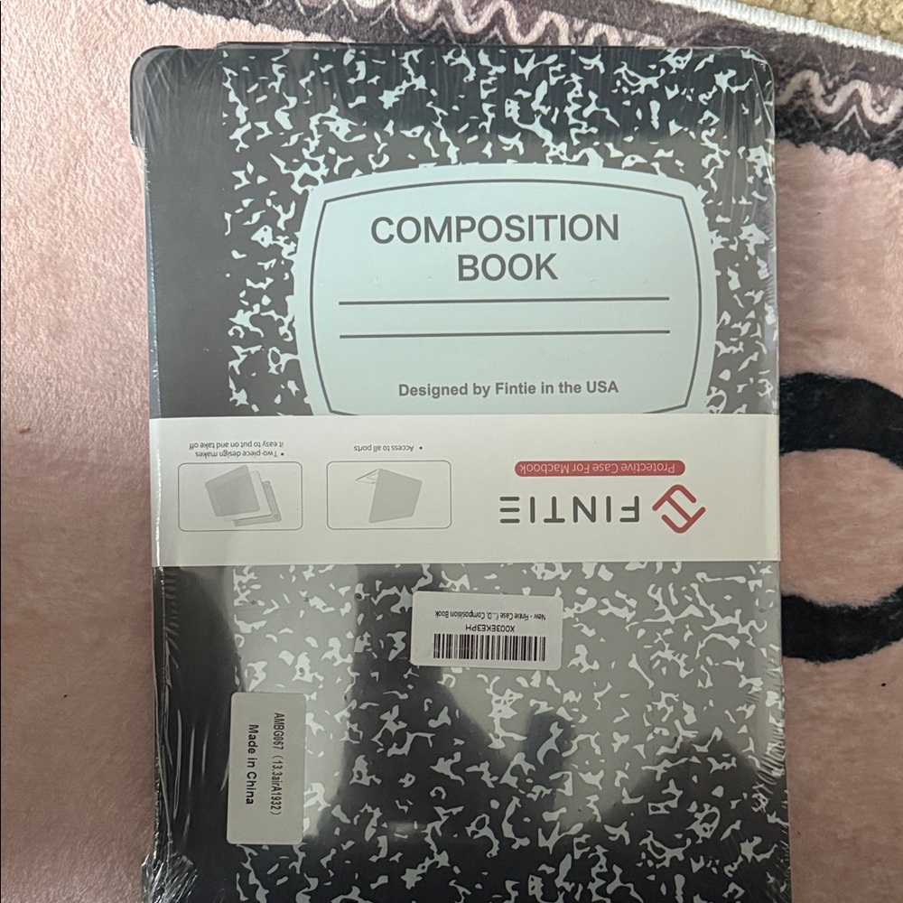 Fintie Composition Book Notebook cover for MacBook Air 13 - Black & White Marble